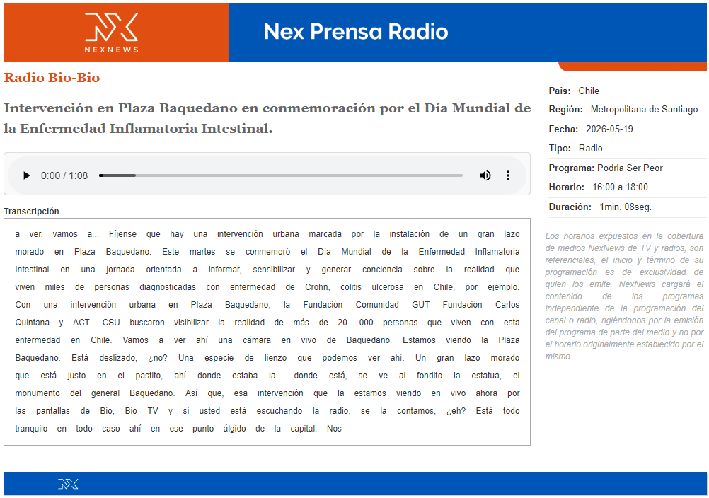 Intervención urbana en Plaza Baquedano por el Día Mundial de la EII